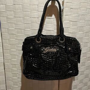 Guess handbag black with silver hardware